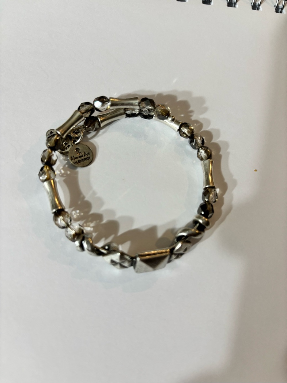 Silver-Tone Bead & Tube Stretch Bracelet - Women Jewelry
